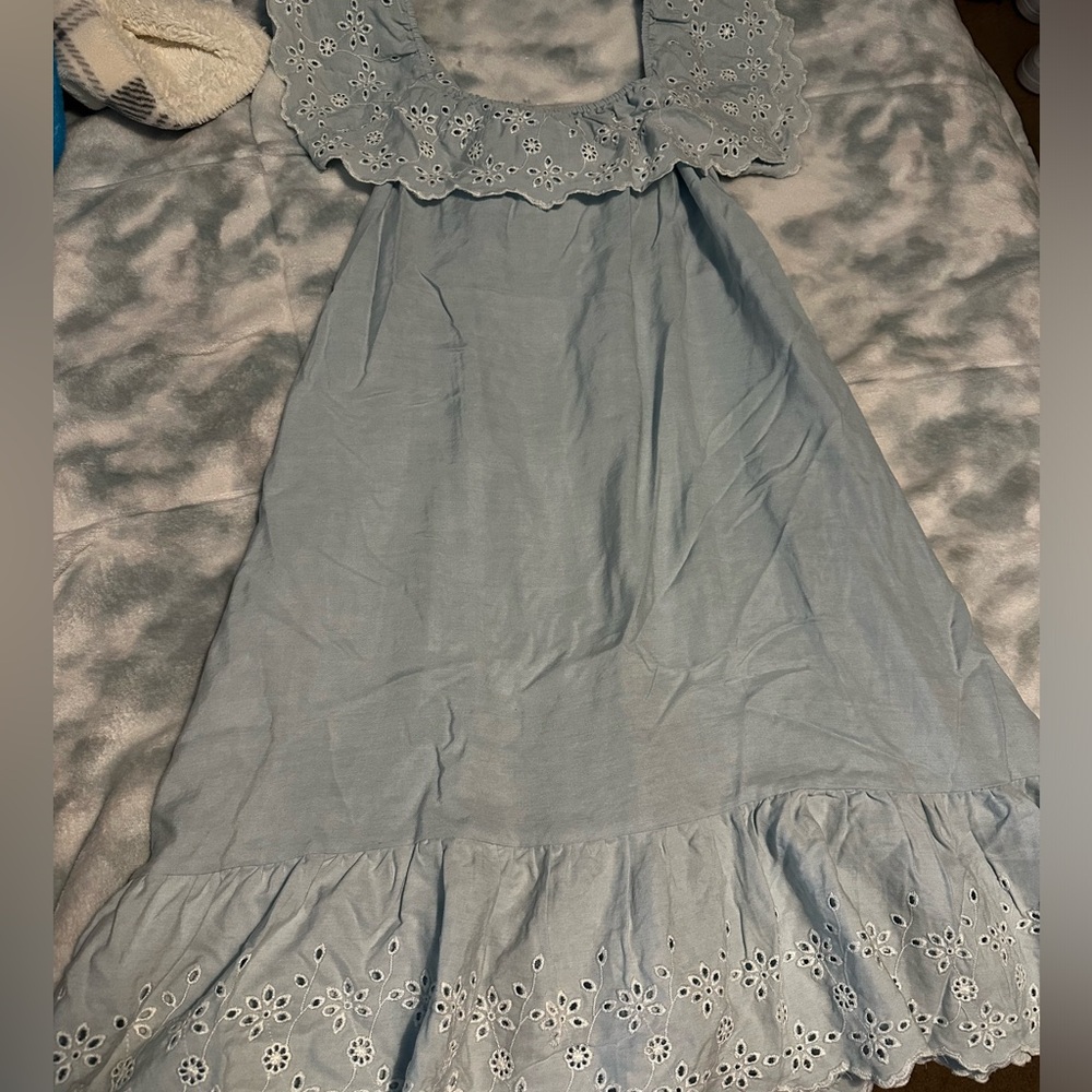 Time and Tru Linen Eyelet Dress XL
